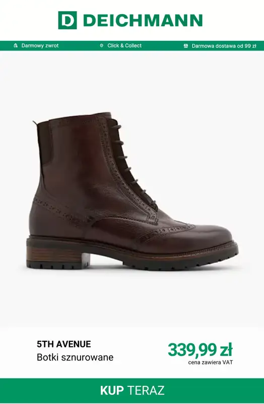 Deichmann - gazetka promocyjna -20% na nieprzecenione buty przy zakupach pow. 249 zł od soboty 17.10 do środy 21.10 - strona 5
