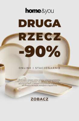 home&you - gazetka promocyjna Druga rzecz -90% od piątku 16.10 do wtorku 20.10