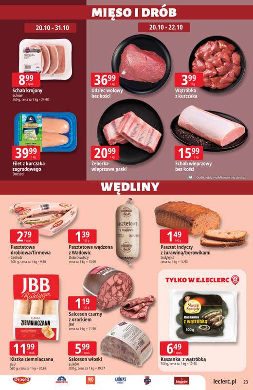 Leclerc - gazetka promocyjna Oferta E.Leclerc od wtorku 20.10 do soboty 31.10 - strona 23