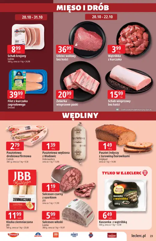 Leclerc - gazetka promocyjna Oferta E.Leclerc od wtorku 20.10 do soboty 31.10 - strona 23