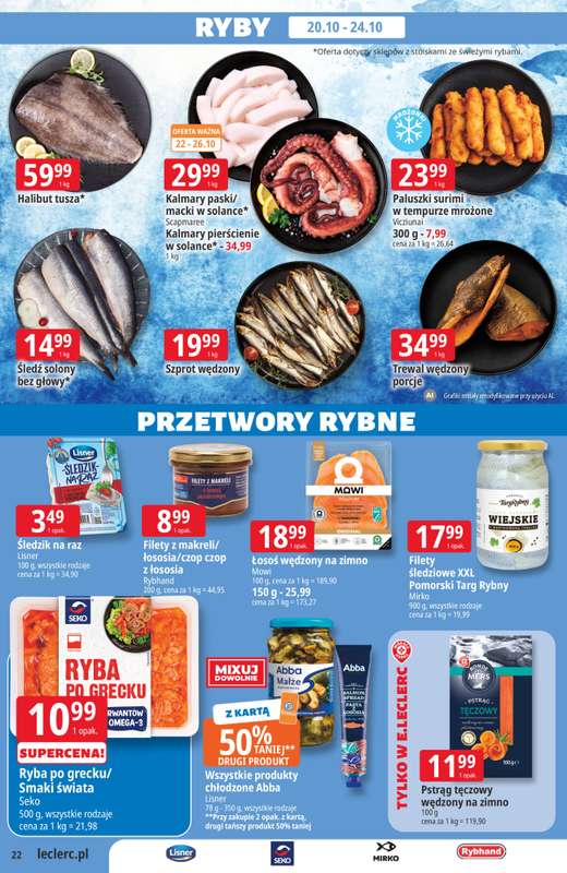 Leclerc - gazetka promocyjna Oferta E.Leclerc od wtorku 20.10 do soboty 31.10 - strona 22