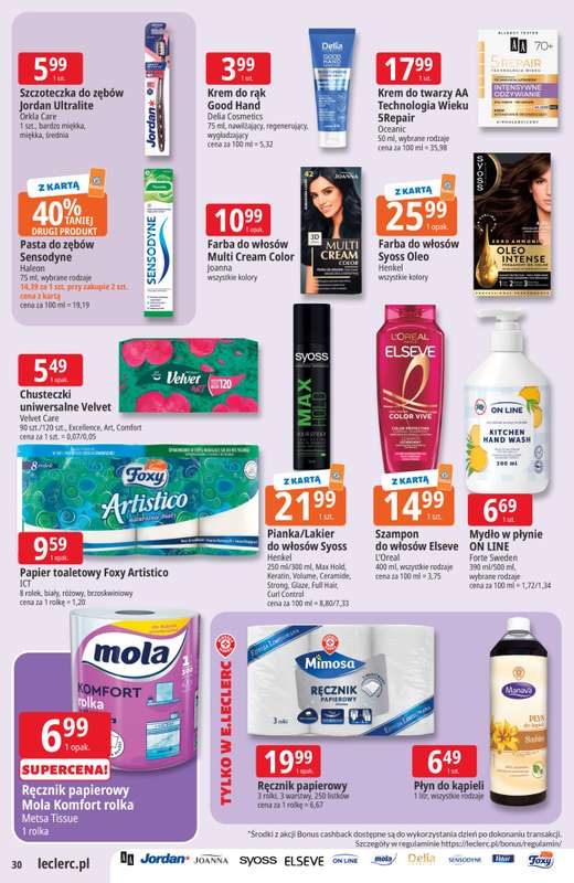 Leclerc - gazetka promocyjna Oferta E.Leclerc od wtorku 20.10 do soboty 31.10 - strona 30