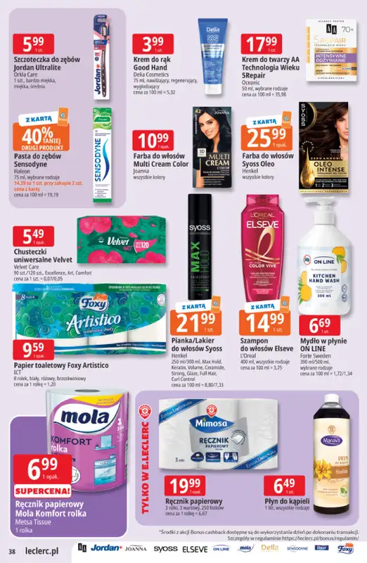 Leclerc - gazetka promocyjna Oferta E.Leclerc od wtorku 20.10 do soboty 31.10 - strona 38