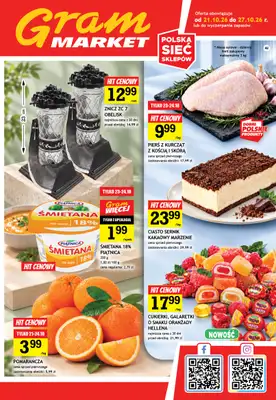 Gram Market - gazetka promocyjna Gazetka od środy 21.10 do wtorku 27.10