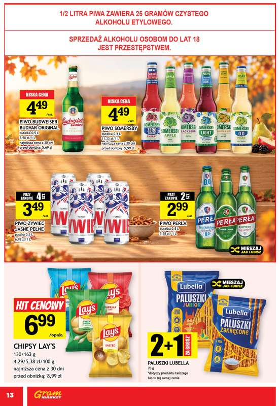 Gram Market - gazetka promocyjna Gazetka od środy 21.10 do wtorku 27.10 - strona 13