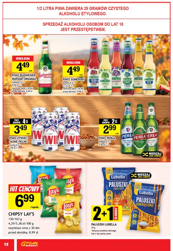 Gram Market - gazetka promocyjna Gazetka od środy 21.10 do wtorku 27.10 - strona 13
