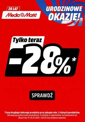 Media Markt - gazetka promocyjna -28% rabatu na drugi tańszy produkt! od piątku 16.10 do niedzieli 25.10