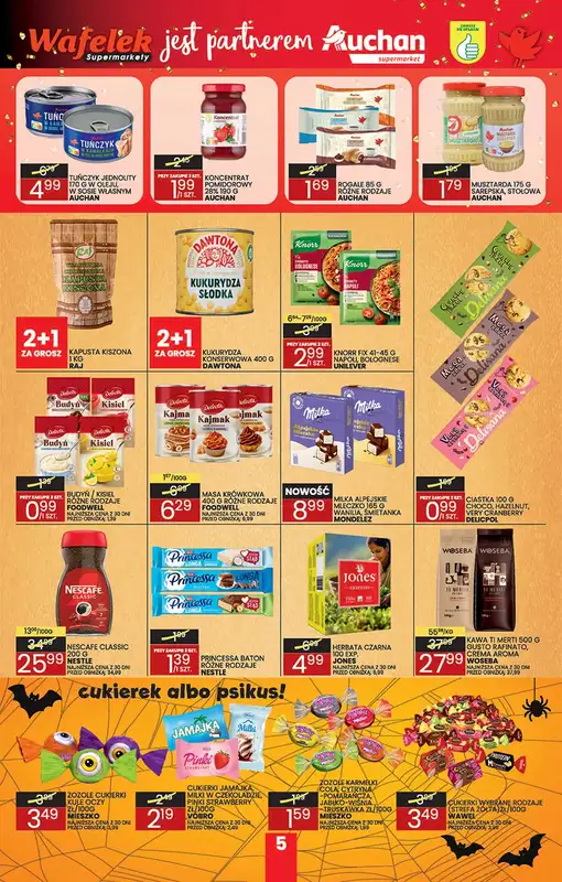 Wafelek - gazetka promocyjna Gazetka od poniedziałku 19.10 do soboty 31.10 - strona 5