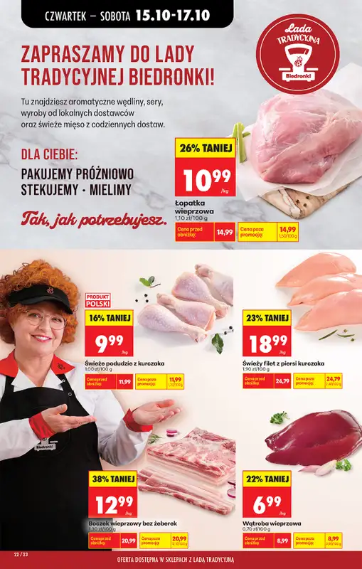 Biedronka - gazetka promocyjna Od czwartku, Z ladą tradycyjną od czwartku 15.10 do środy 21.10 - strona 46
