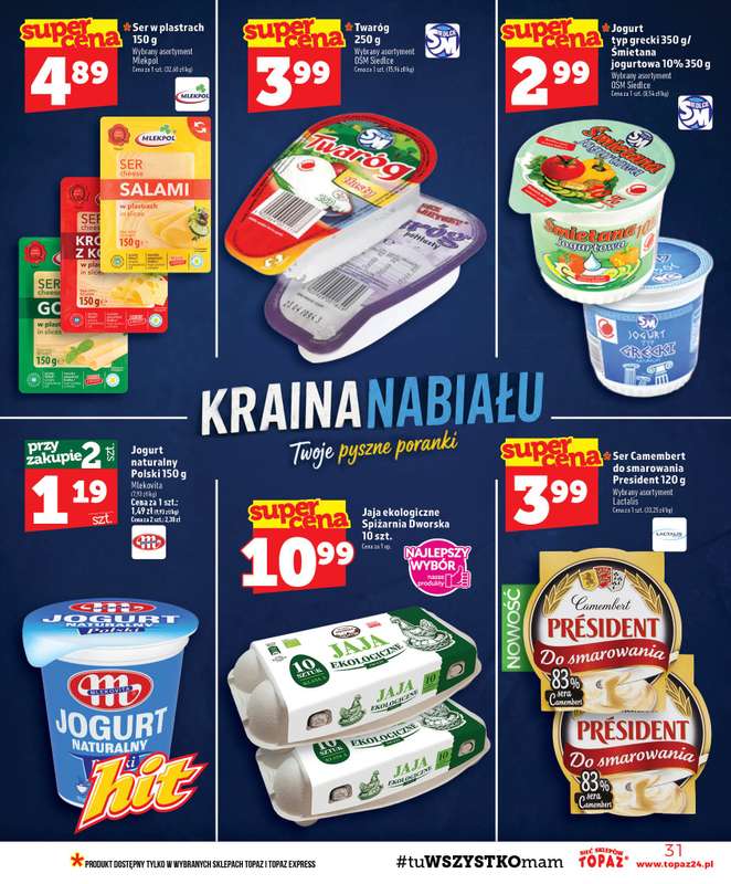 TOPAZ - gazetka promocyjna Gazetka od czwartku 22.10 do środy 28.10 - strona 31