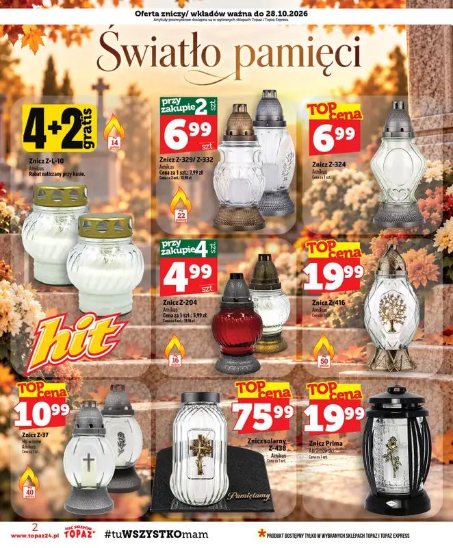 TOPAZ - gazetka promocyjna Gazetka od czwartku 22.10 do środy 28.10 - strona 2