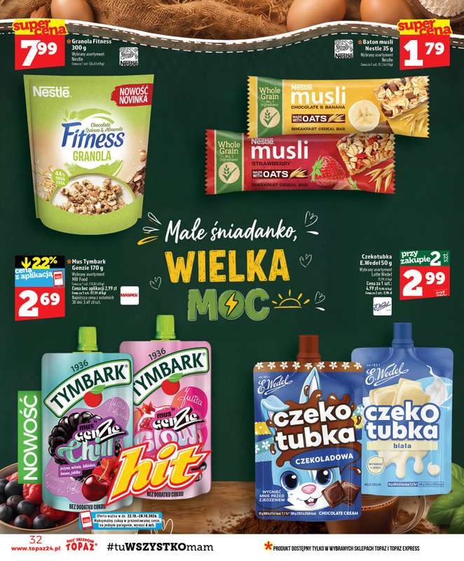 TOPAZ - gazetka promocyjna Gazetka od czwartku 22.10 do środy 28.10 - strona 32