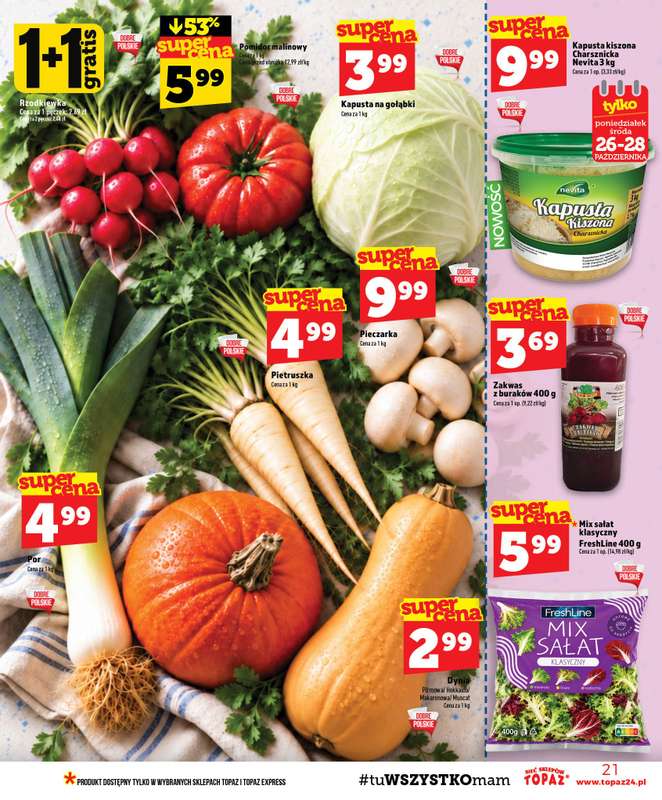 TOPAZ - gazetka promocyjna Gazetka od czwartku 22.10 do środy 28.10 - strona 21