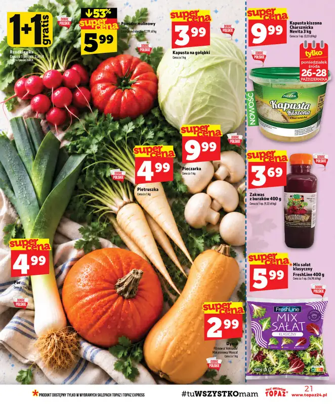 TOPAZ - gazetka promocyjna Gazetka od czwartku 22.10 do środy 28.10 - strona 21