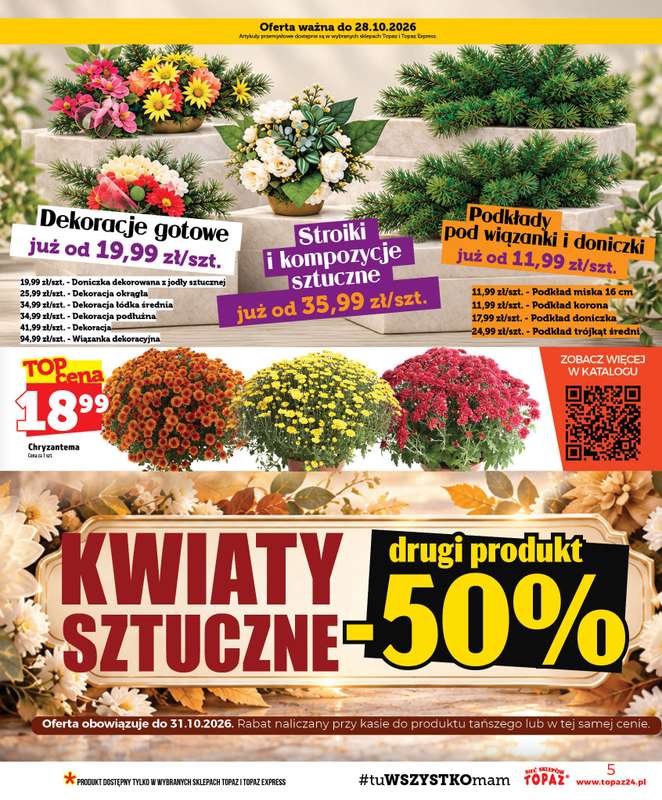 TOPAZ - gazetka promocyjna Gazetka od czwartku 22.10 do środy 28.10 - strona 5