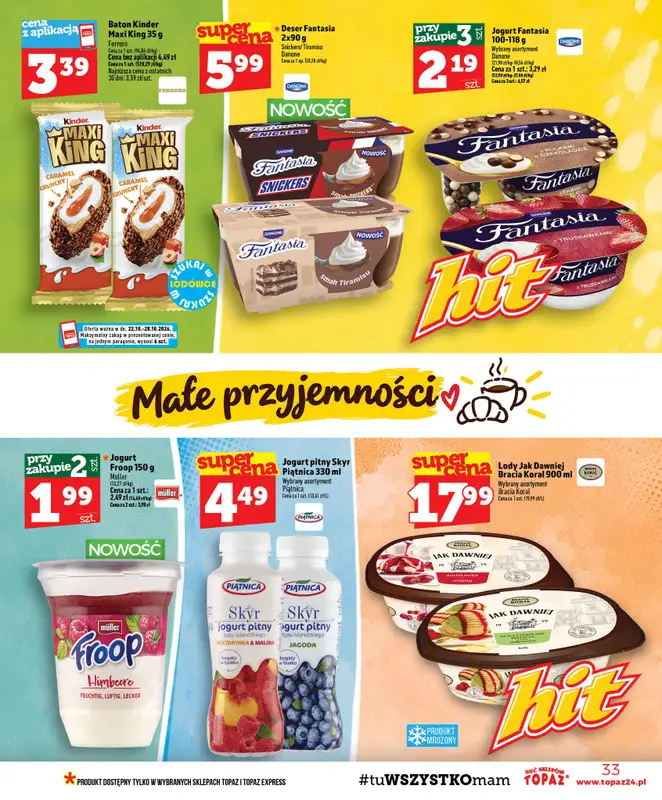 TOPAZ - gazetka promocyjna Gazetka od czwartku 22.10 do środy 28.10 - strona 33