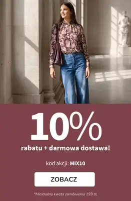 bonprix - gazetka promocyjna 10% rabatu + darmowa dostawa z KODEM! od piątku 16.10 do piątku 16.10