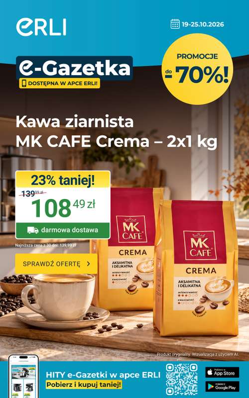 ERLI - gazetka promocyjna Gazetka od poniedziałku 19.10 do niedzieli 25.10