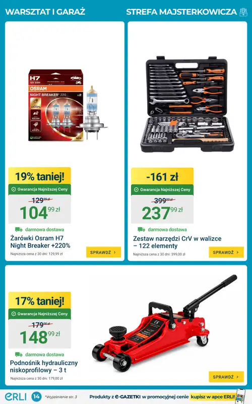 ERLI - gazetka promocyjna Gazetka od poniedziałku 19.10 do niedzieli 25.10 - strona 14