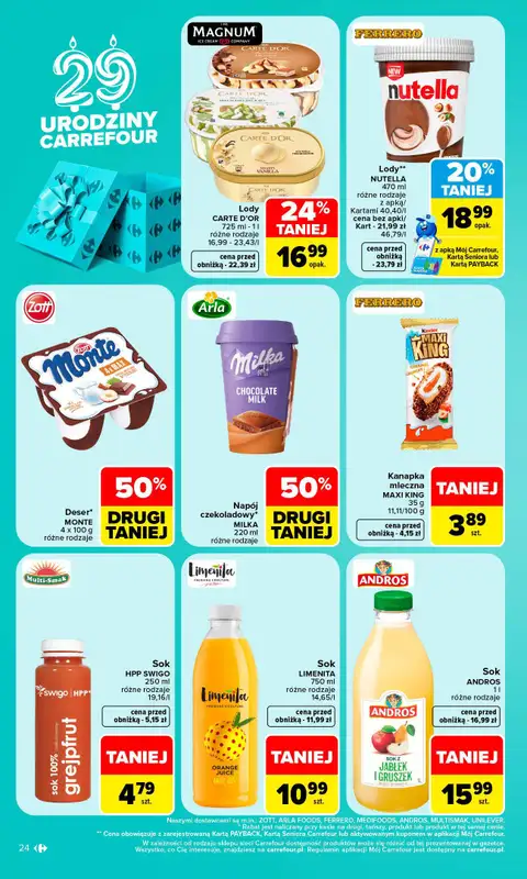 Carrefour - gazetka promocyjna Gazetka Carrefour W SUMIE najlepszy od poniedziałku od poniedziałku 19.10 do soboty 24.10 - strona 24