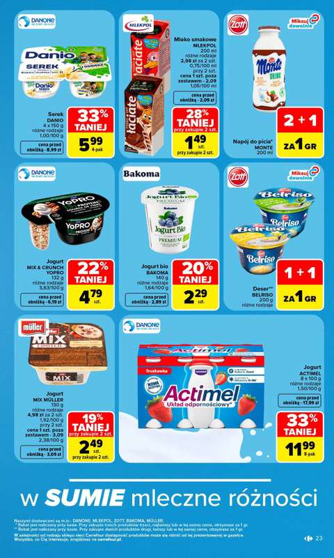 Carrefour - gazetka promocyjna Gazetka Carrefour W SUMIE najlepszy od poniedziałku od poniedziałku 19.10 do soboty 24.10 - strona 23