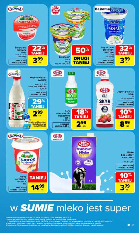 Carrefour - gazetka promocyjna Gazetka Carrefour W SUMIE najlepszy od poniedziałku od poniedziałku 19.10 do soboty 24.10 - strona 21