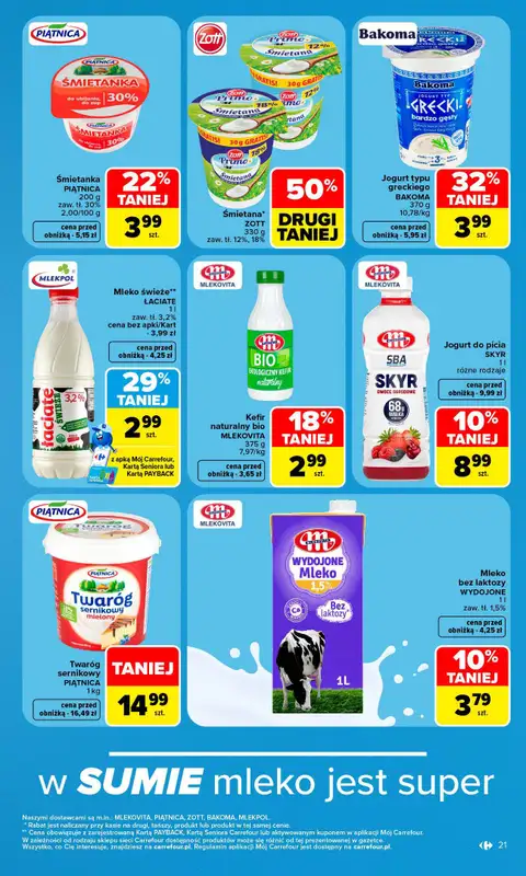 Carrefour - gazetka promocyjna Gazetka Carrefour W SUMIE najlepszy od poniedziałku od poniedziałku 19.10 do soboty 24.10 - strona 21