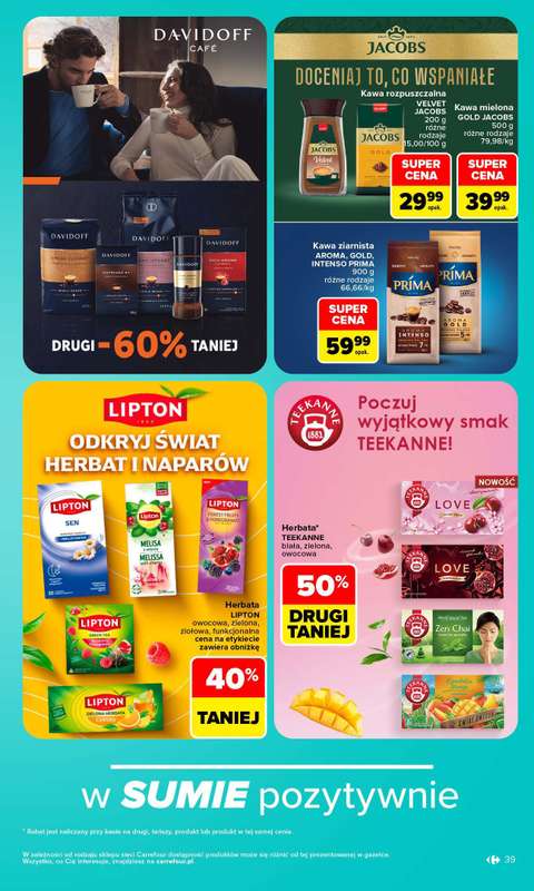 Carrefour - gazetka promocyjna Gazetka Carrefour W SUMIE najlepszy od poniedziałku od poniedziałku 19.10 do soboty 24.10 - strona 39