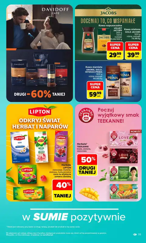 Carrefour - gazetka promocyjna Gazetka Carrefour W SUMIE najlepszy od poniedziałku od poniedziałku 19.10 do soboty 24.10 - strona 39