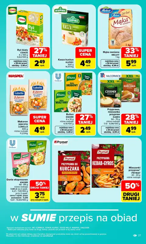 Carrefour - gazetka promocyjna Gazetka Carrefour W SUMIE najlepszy od poniedziałku od poniedziałku 19.10 do soboty 24.10 - strona 27
