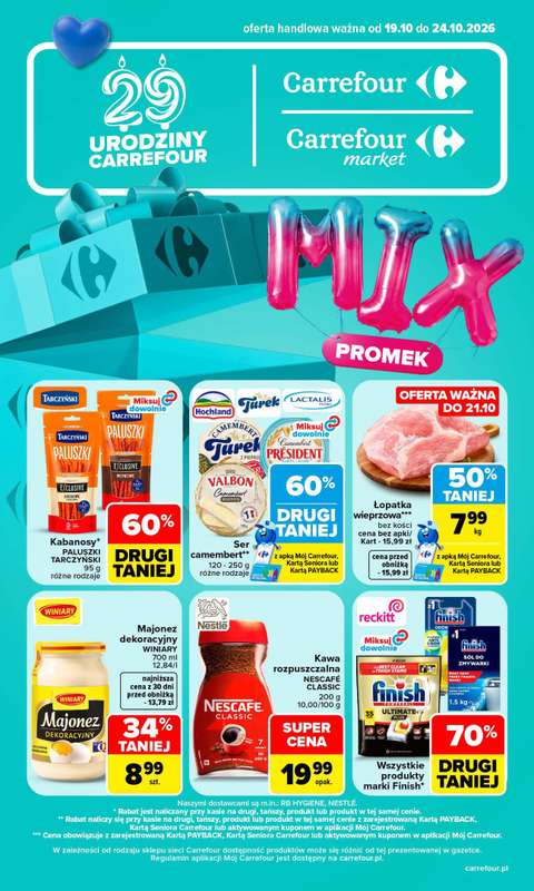 Carrefour - gazetka promocyjna Gazetka Carrefour W SUMIE najlepszy od poniedziałku od poniedziałku 19.10 do soboty 24.10