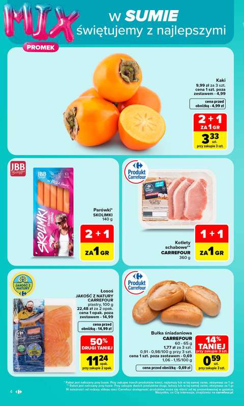 Carrefour - gazetka promocyjna Gazetka Carrefour W SUMIE najlepszy od poniedziałku od poniedziałku 19.10 do soboty 24.10 - strona 4