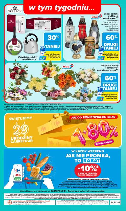 Carrefour Market - gazetka promocyjna Gazetka Carrefour Market W SUMIE najlepszy od poniedziałku od poniedziałku 19.10 do soboty 24.10 - strona 58
