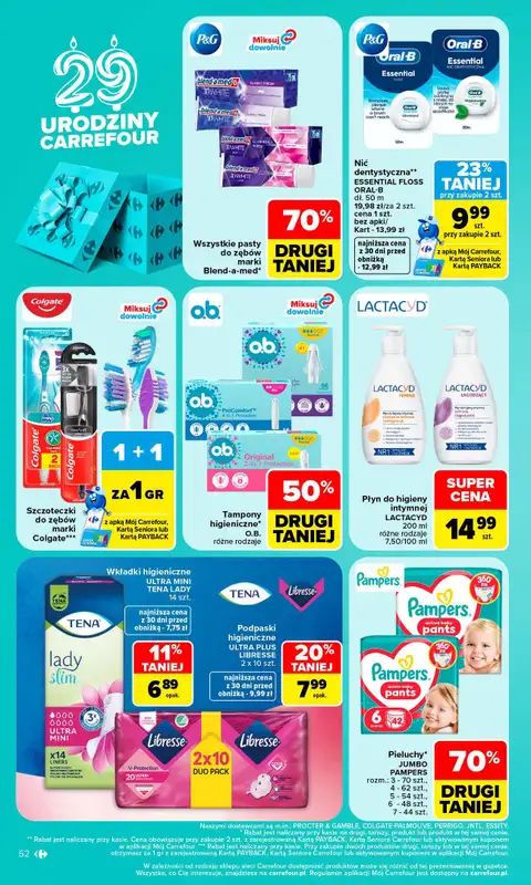 Carrefour Market - gazetka promocyjna Gazetka Carrefour Market W SUMIE najlepszy od poniedziałku od poniedziałku 19.10 do soboty 24.10 - strona 52