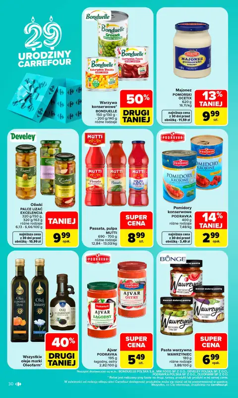 Carrefour Market - gazetka promocyjna Gazetka Carrefour Market W SUMIE najlepszy od poniedziałku od poniedziałku 19.10 do soboty 24.10 - strona 30