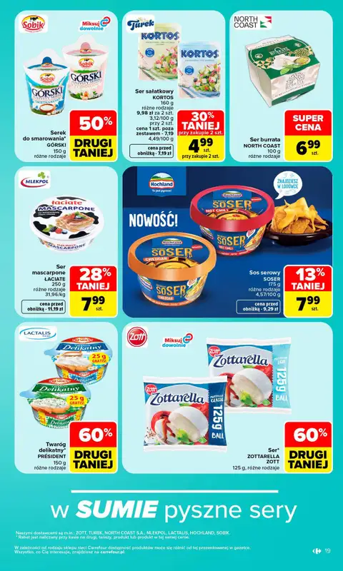 Carrefour Market - gazetka promocyjna Gazetka Carrefour Market W SUMIE najlepszy od poniedziałku od poniedziałku 19.10 do soboty 24.10 - strona 19