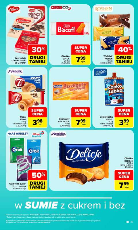 Carrefour Market - gazetka promocyjna Gazetka Carrefour Market W SUMIE najlepszy od poniedziałku od poniedziałku 19.10 do soboty 24.10 - strona 35