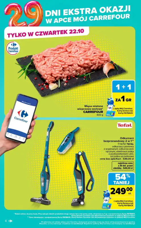 Carrefour - gazetka promocyjna Gazetka Carrefour codziennie extra okazje od poniedziałku 19.10 do soboty 24.10 - strona 4