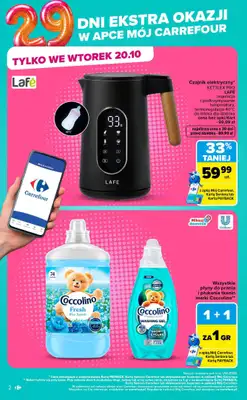 Carrefour - gazetka promocyjna Gazetka Carrefour codziennie extra okazje od poniedziałku 19.10 do soboty 24.10 - strona 2
