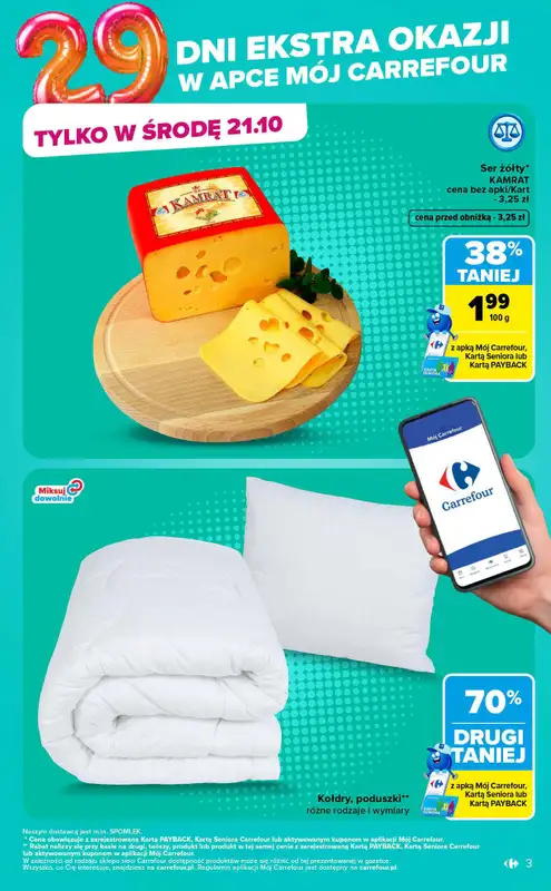Carrefour Market - gazetka promocyjna Gazetka Carrefour Market codziennie extra okazje od poniedziałku 19.10 do soboty 24.10 - strona 3