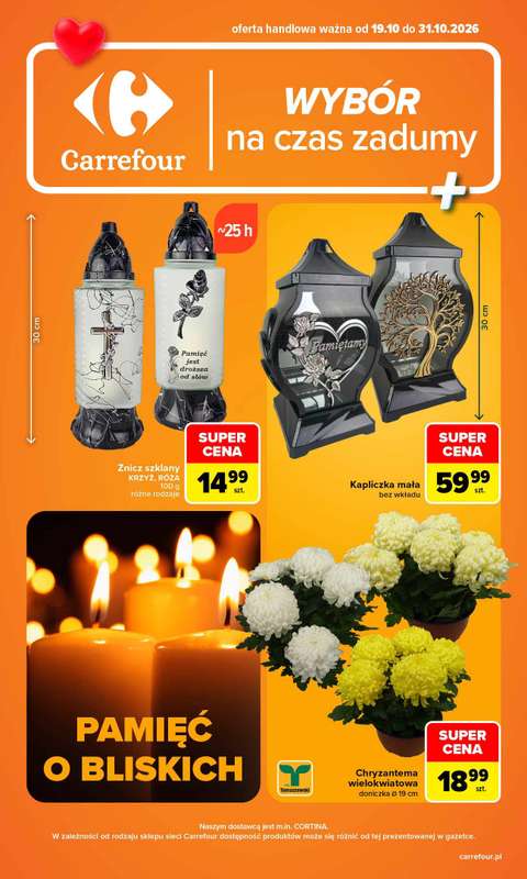 Carrefour - gazetka promocyjna Wybór na czas zadumy od poniedziałku 19.10 do soboty 31.10