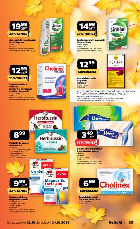 Netto - gazetka promocyjna Gazetka Spożywcza od czwartku 22.10 do soboty 24.10 - strona 23