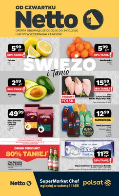 Netto - gazetka promocyjna Gazetka Spożywcza od czwartku 22.10 do soboty 24.10