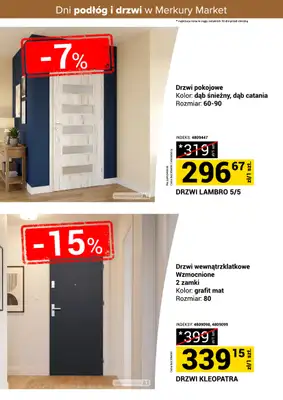 Merkury Market - gazetka promocyjna Dni podłóg i drzwi od soboty 17.10 do niedzieli 25.10 - strona 2
