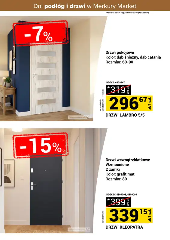 Merkury Market - gazetka promocyjna Dni podłóg i drzwi od soboty 17.10 do niedzieli 25.10 - strona 2