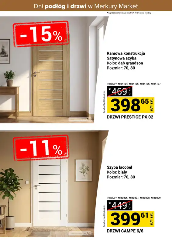 Merkury Market - gazetka promocyjna Dni podłóg i drzwi od soboty 17.10 do niedzieli 25.10 - strona 3