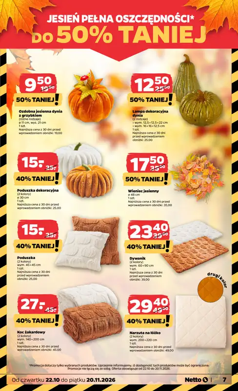 Netto - gazetka promocyjna Inspiracje tygodnia auto od czwartku 22.10 do środy 28.10 - strona 7