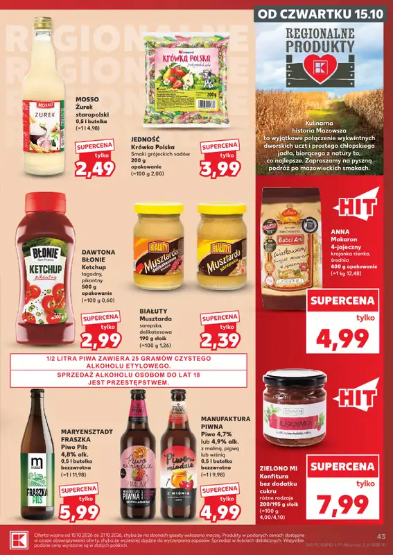 Kaufland - gazetka promocyjna Gazetka Tygodnia od czwartku 15.10 do środy 21.10 - strona 43