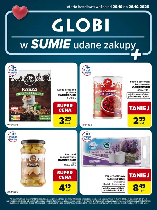 Globi - gazetka promocyjna Gazetka Globi w SUMIE udane zakupy od wtorku 20.10 do poniedziałku 26.10 - strona 2