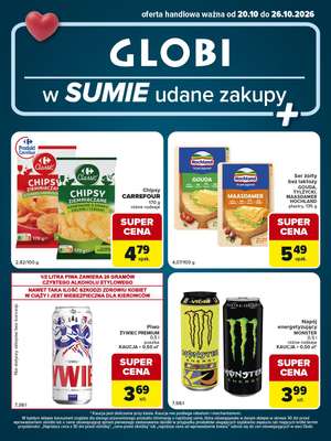 Globi - gazetka promocyjna Gazetka Globi w SUMIE udane zakupy od wtorku 20.10 do poniedziałku 26.10
